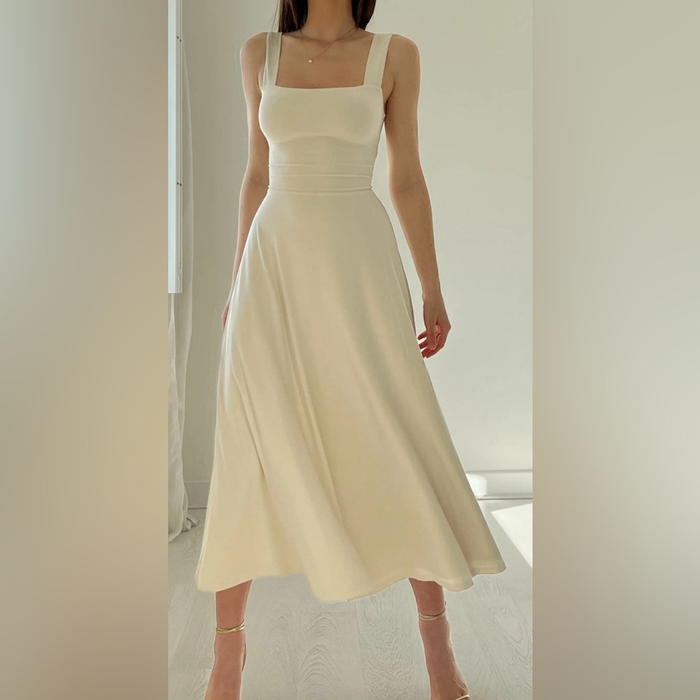 Thick strap Midi Dress